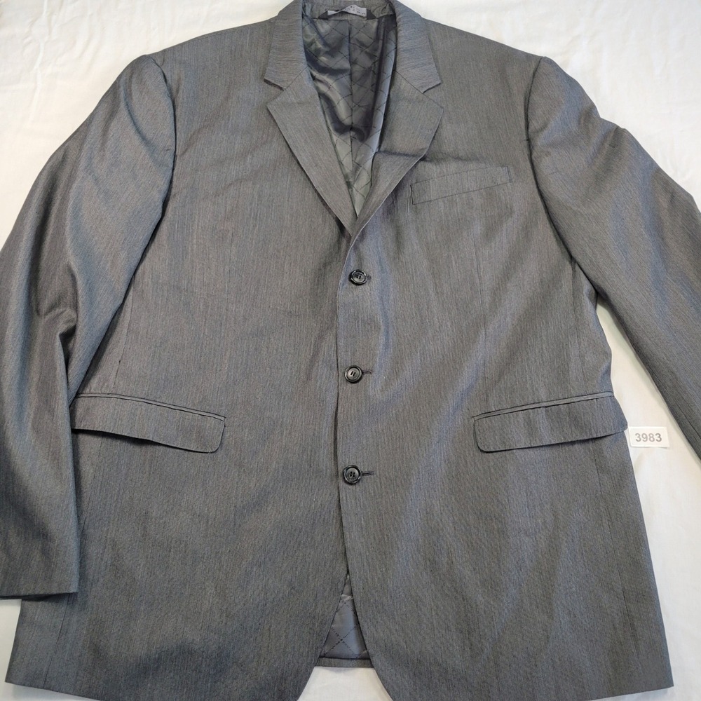 Sean John Mens Gray Original Fit Blazer Jacket Suit Coat Size 3XL